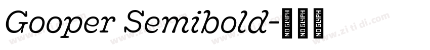 Gooper Semibold字体转换